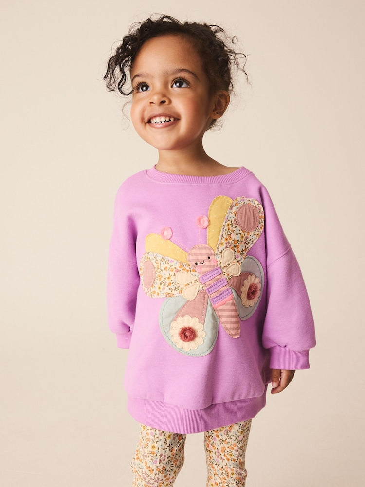 Purple Butterfly Sweatshirt and