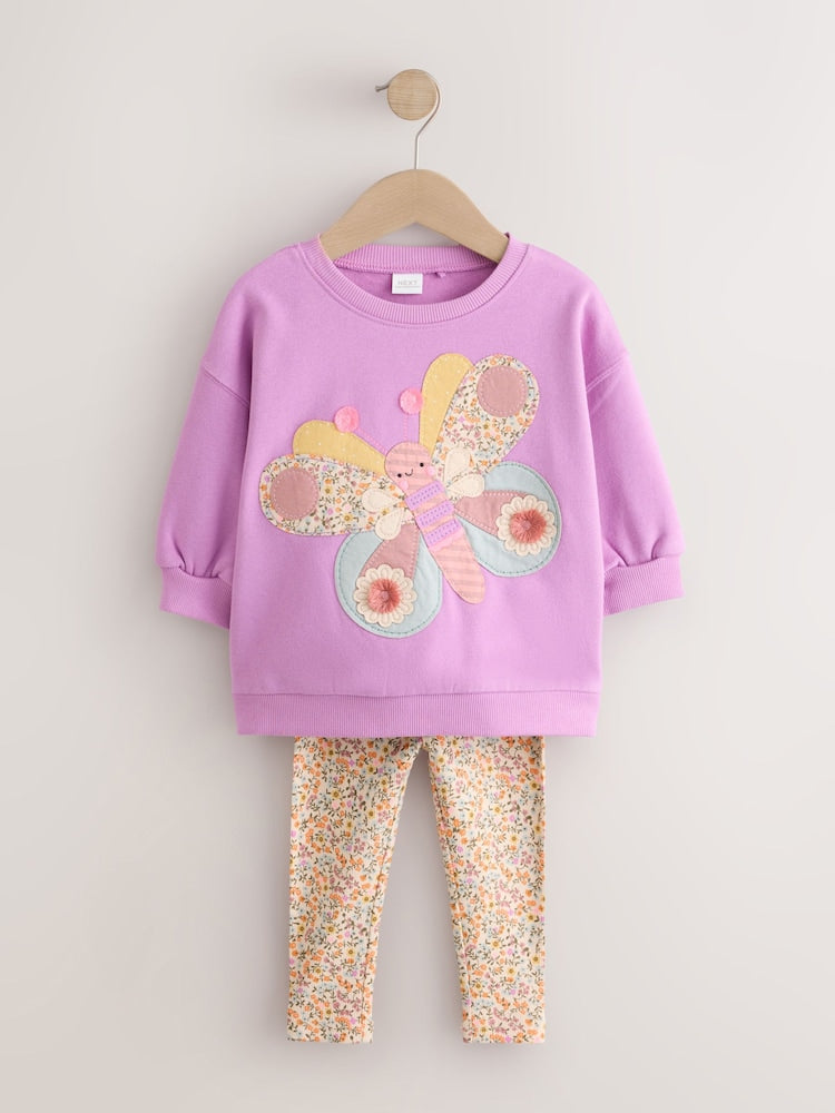 Purple Butterfly Sweatshirt and