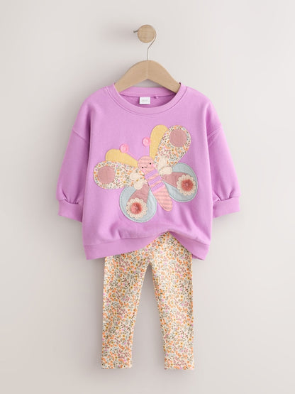 Purple Butterfly Sweatshirt and