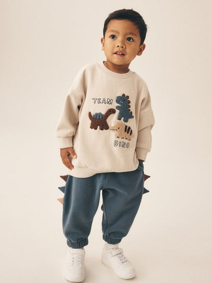 Neutral Crew Neck Joggers Set (3mths-7yrs) - Neutral Crew Neck / 12-18 Months (80-86cm)