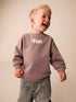 Mauve Purple Printed Crew Neck Sweat Top (3mths-7yrs) - 12-18 Months (80-86cm)
