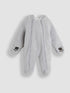 JoJo Maman Bébé Grey Koala Cosy Borg Character Pramsuit - Size Newborn - Grey Koala