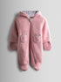 JoJo Maman Bébé Pink Mouse Cosy Borg Character Pramsuit - Size Newborn - Pink Mouse