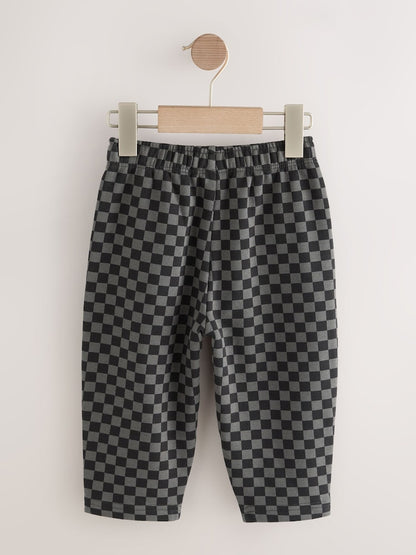 Mono Checkerboard Single Wide Leg Jersey Joggers (3mths-7yrs)