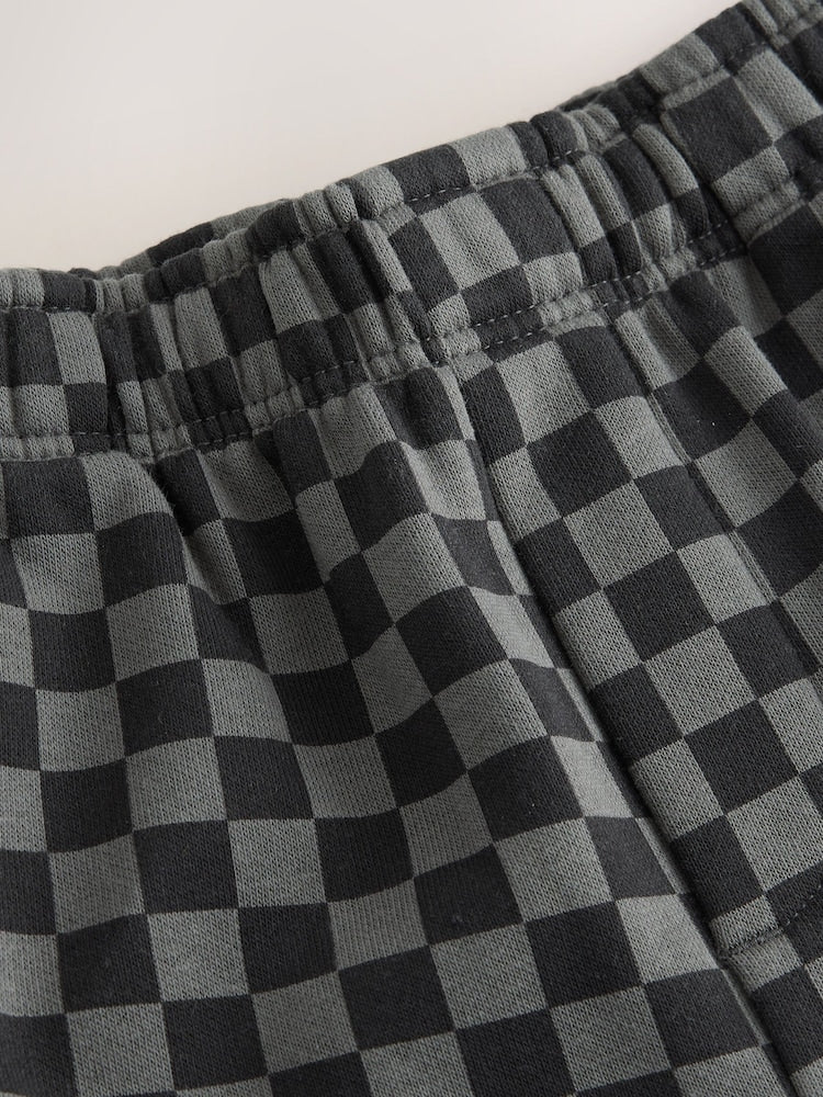 Mono Checkerboard Single Wide Leg Jersey Joggers (3mths-7yrs)