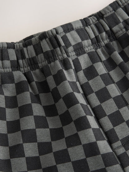 Mono Checkerboard Single Wide Leg Jersey Joggers (3mths-7yrs)