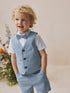 Blue Waistcoat, Shirt, Shorts & Tie Set (3mths-9yrs)
