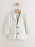 Neutral Stripe Linen Blend Blazer (3mths-9yrs) - 7 - 8 Years (122 - 128cm)