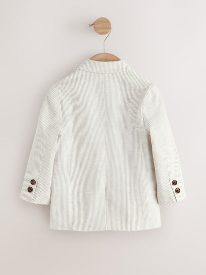 Neutral Stripe Linen Blend Blazer (3mths-9yrs)