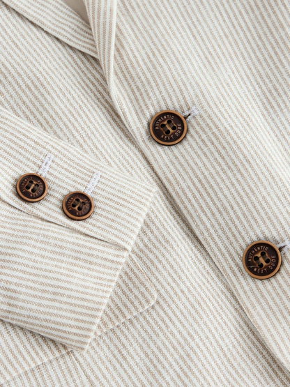 Neutral Stripe Linen Blend Blazer (3mths-9yrs)