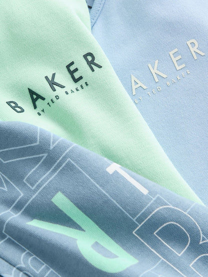 Baker by Ted Baker Blue/Green Baker by Ted Baker 3 Pack Sleepsuits