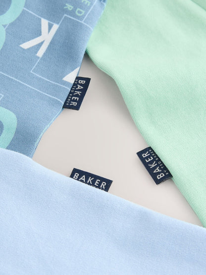 Baker by Ted Baker Blue/Green Baker by Ted Baker 3 Pack Sleepsuits