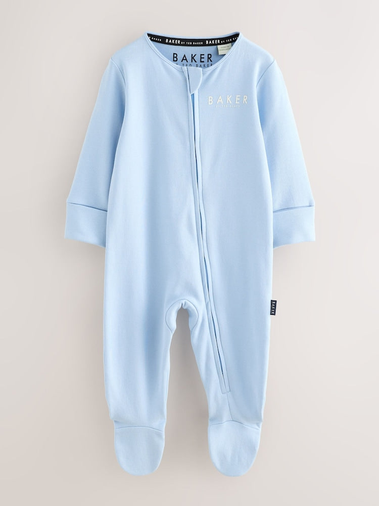 Baker by Ted Baker Blue/Green Baker by Ted Baker 3 Pack Sleepsuits