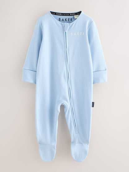Baker by Ted Baker Blue/Green Baker by Ted Baker 3 Pack Sleepsuits