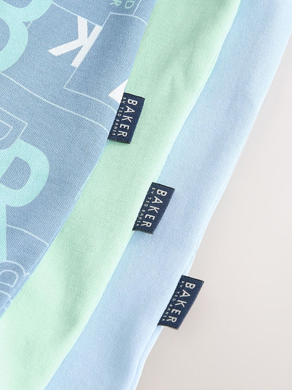 Baker by Ted Baker Blue/Green Baker by Ted Baker 3 Pack Sleepsuits