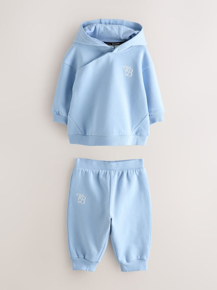 Baker By Ted Baker Blue Hoodie and Joggers 2 Piece Set - Blue / Up To 3 Months (50 - 62cm)