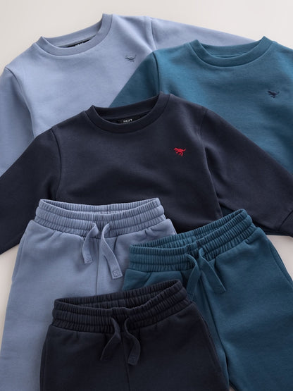 Blue Sweatshirts and Joggers Set 3 Pack (3mths-7yrs)