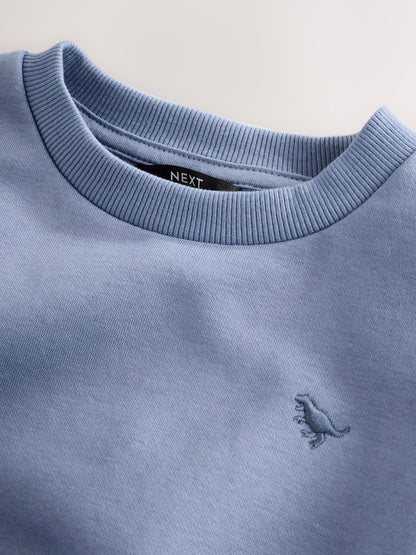 Light Blue Dino Logo Sweatshirt And Joggers Set (3mths-7yrs)