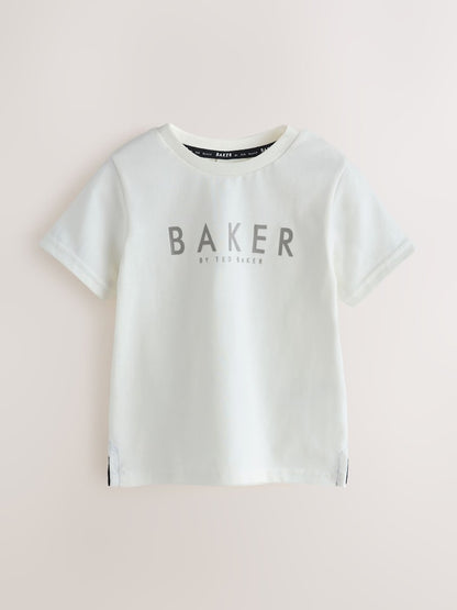 Baker by Ted Baker Stone 3 Piece Varsity Hoodie T-Shirt and Joggers Set
