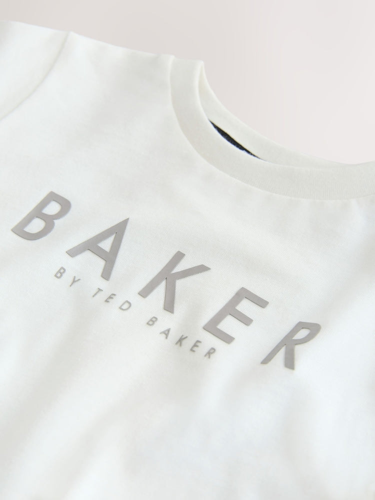 Baker by Ted Baker Stone 3 Piece Varsity Hoodie T-Shirt and Joggers Set