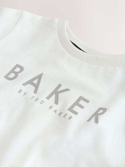 Baker by Ted Baker Stone 3 Piece Varsity Hoodie T-Shirt and Joggers Set