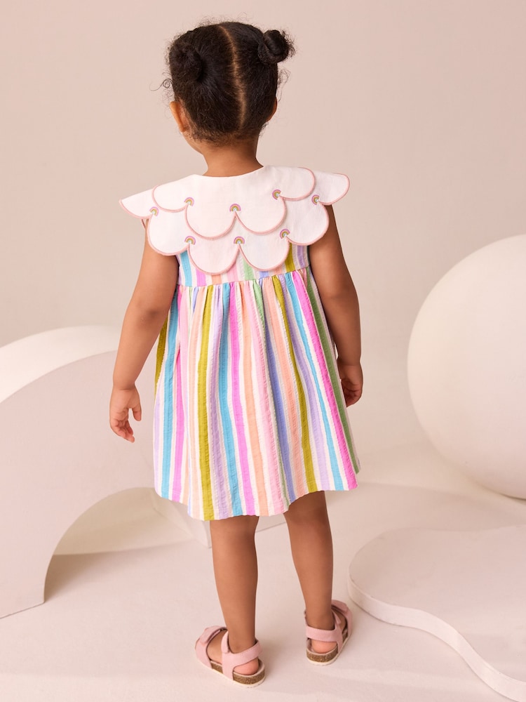 Rainbow Collared Summer Dress (3mths-7yrs)
