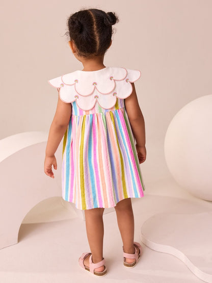 Rainbow Collared Summer Dress (3mths-7yrs)