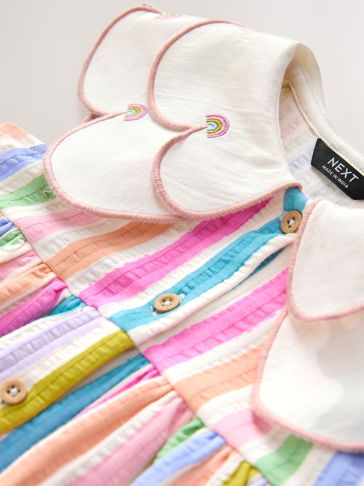 Rainbow Collared Summer Dress (3mths-7yrs)