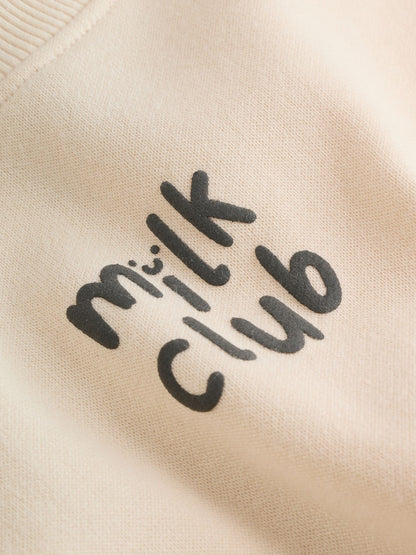 Neutral/Cow Milk Club Printed Sweat and Leggings Baby Set (0mths-2yrs)