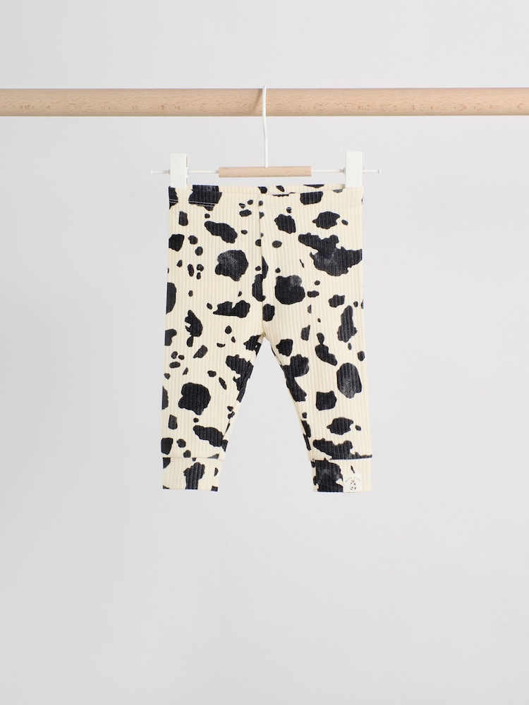 Neutral/Cow Milk Club Printed Sweat and Leggings Baby Set (0mths-2yrs)