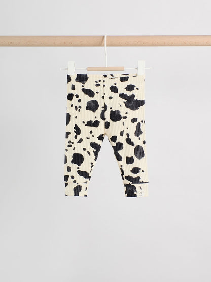 Neutral/Cow Milk Club Printed Sweat and Leggings Baby Set (0mths-2yrs)
