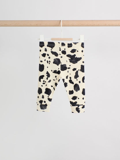 Neutral/Cow Milk Club Printed Sweat and Leggings Baby Set (0mths-2yrs)
