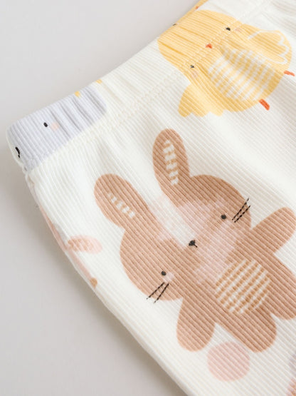 White Bunny Character Print Easter Sweat and Leggings Baby Set (0mths-2yrs)