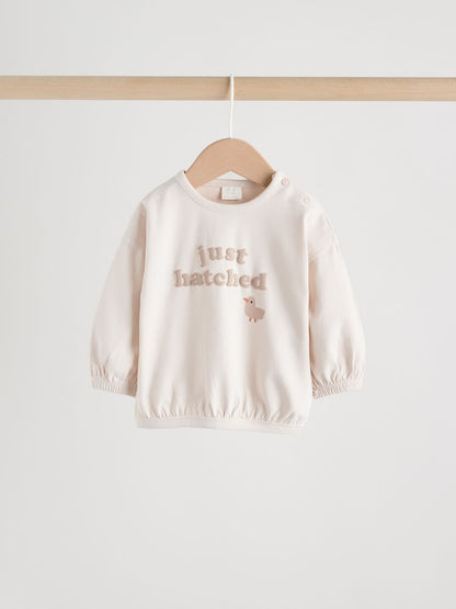 Neutral Just Hatched Baby Sweat and Leggings Set (0mths-2yrs)