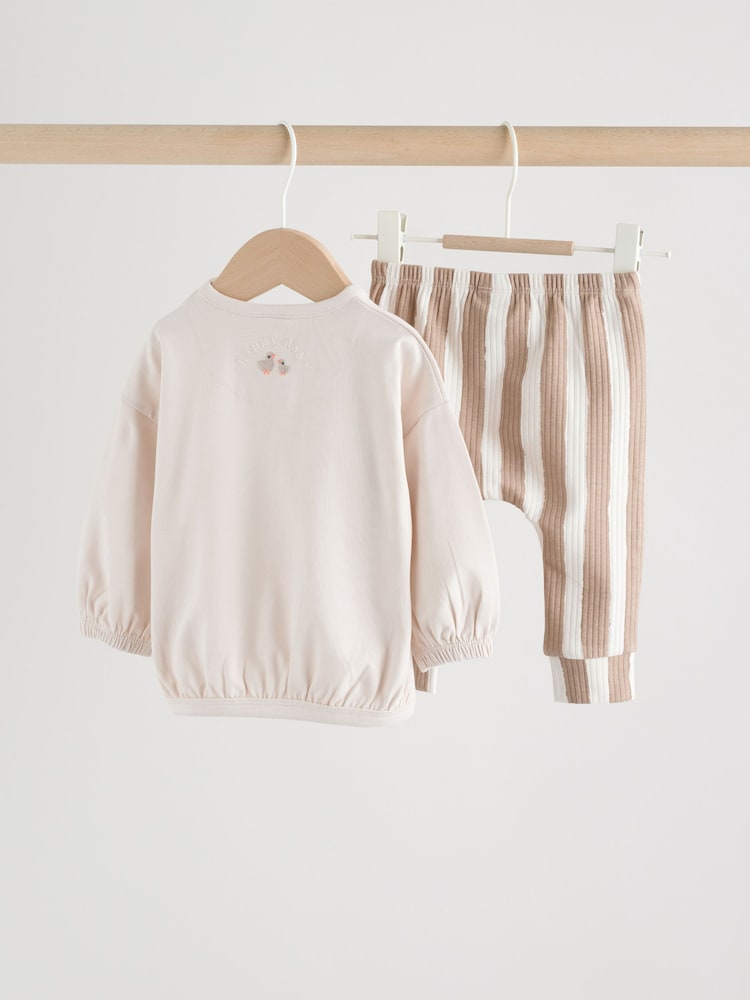 Neutral Just Hatched Baby Sweat and Leggings Set (0mths-2yrs)
