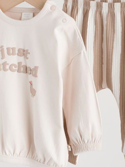 Neutral Just Hatched Baby Sweat and Leggings Set (0mths-2yrs)