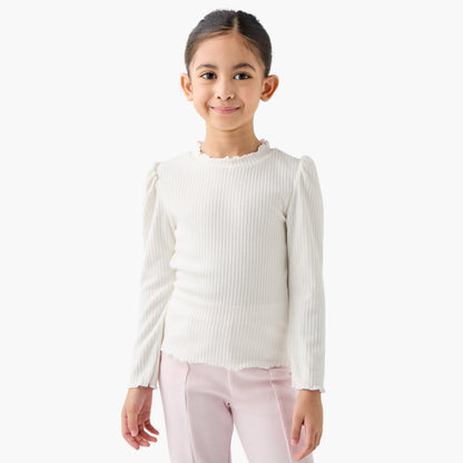 Juniors Ribbed T-shirt with Long Sleeves - Set of 2