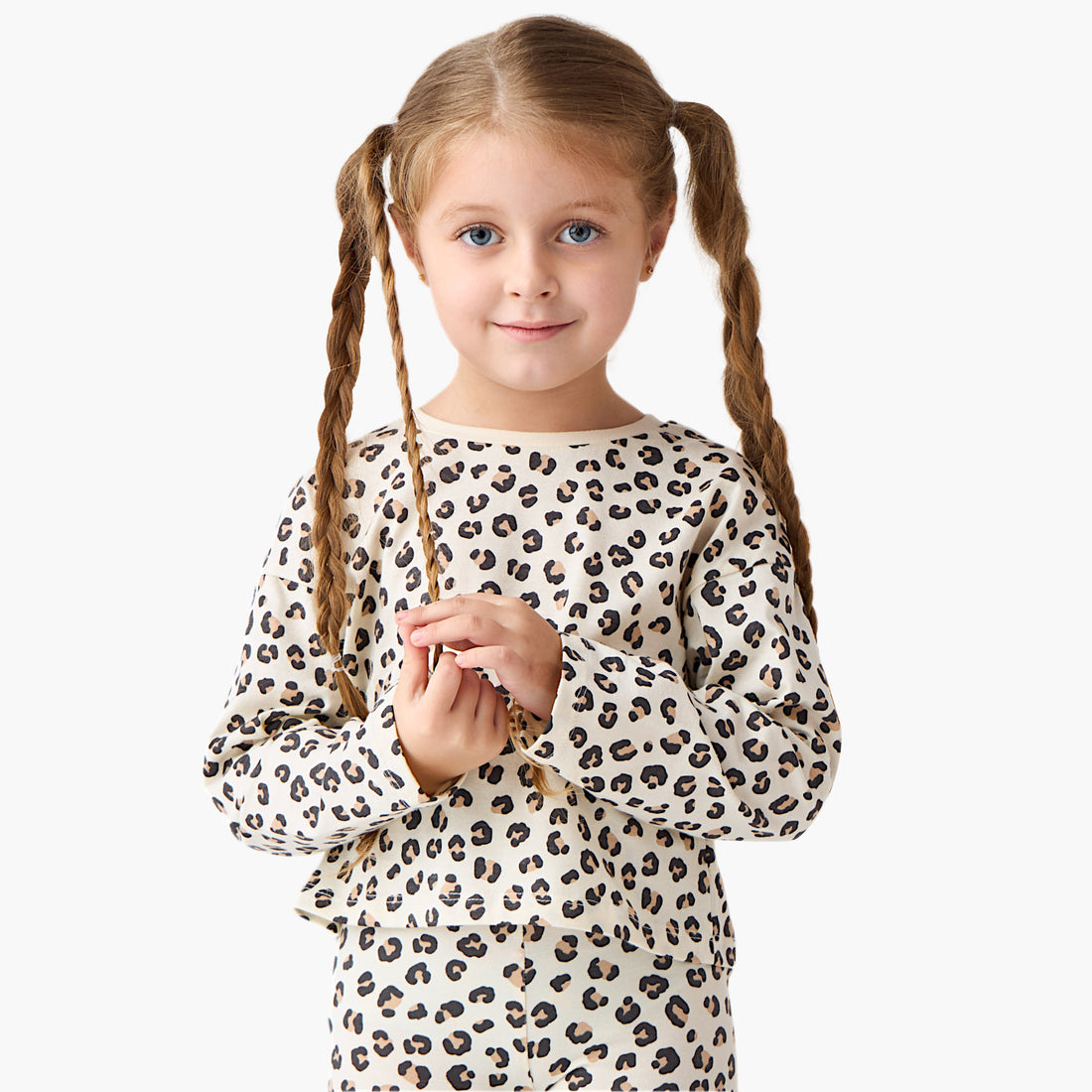 Juniors Printed T-shirt with Crew Neck and Long Sleeves - Set of 2