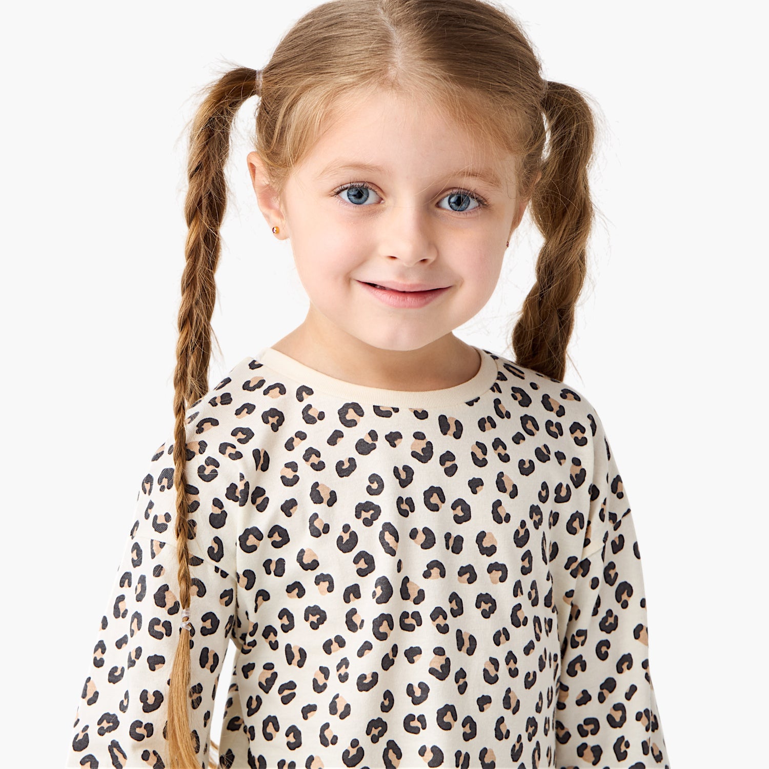 Juniors Printed T-shirt with Crew Neck and Long Sleeves - Set of 2