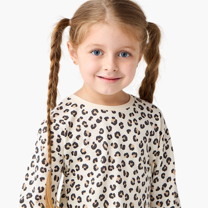 Juniors Printed T-shirt with Crew Neck and Long Sleeves - Set of 2