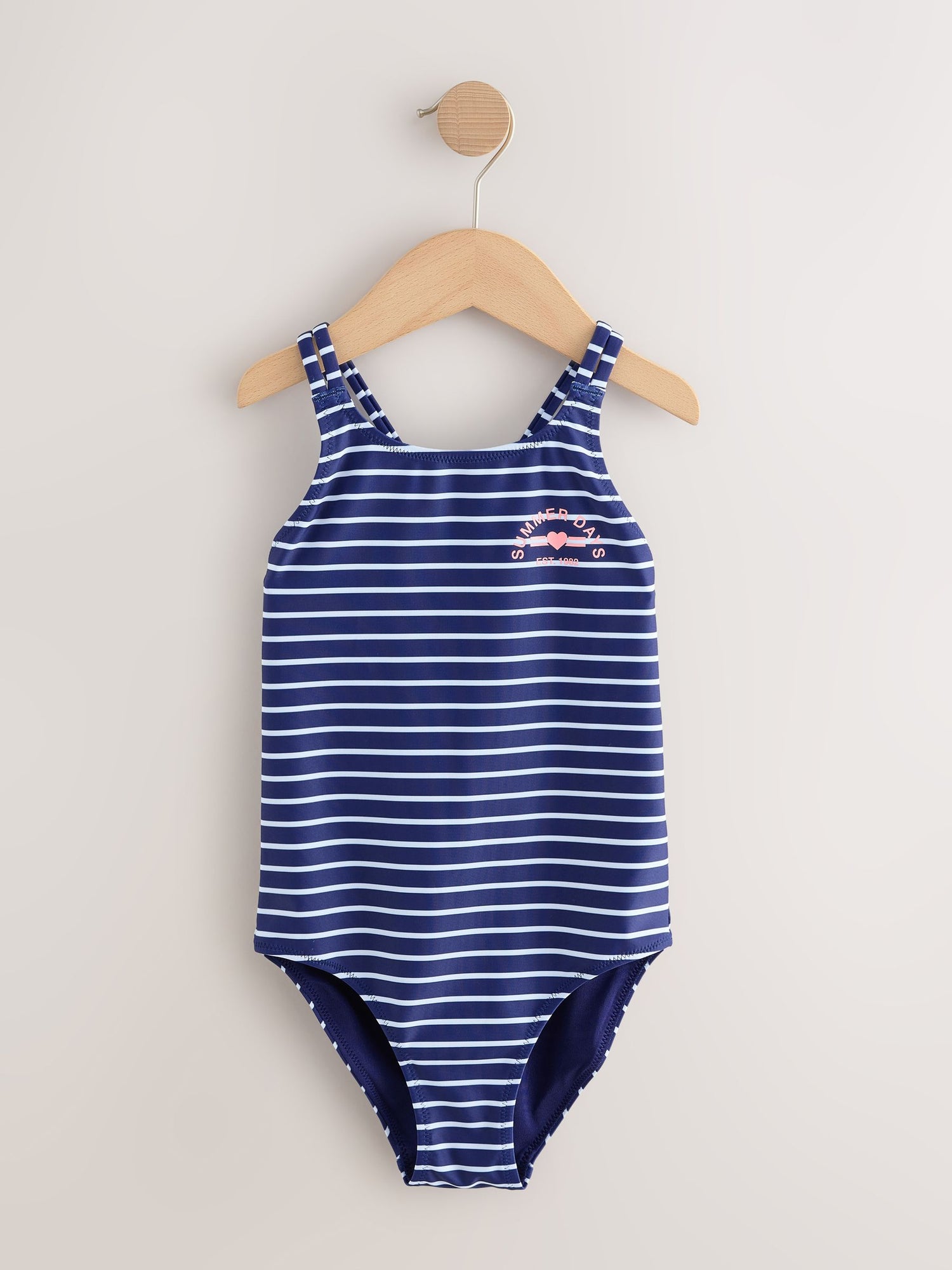 Navy Stripe Double Strap Swimsuit (3-16yrs) - Size 3 Years (98cm)
