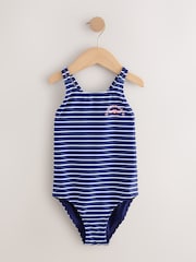 Navy Stripe Double Strap Swimsuit (3-16yrs) - Size 3 Years (98cm)