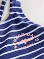 Navy Stripe Double Strap Swimsuit (3-16yrs) - Size 3 Years (98cm)