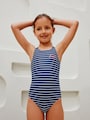Navy Stripe Double Strap Swimsuit (3-16yrs) - Size 3 Years (98cm)