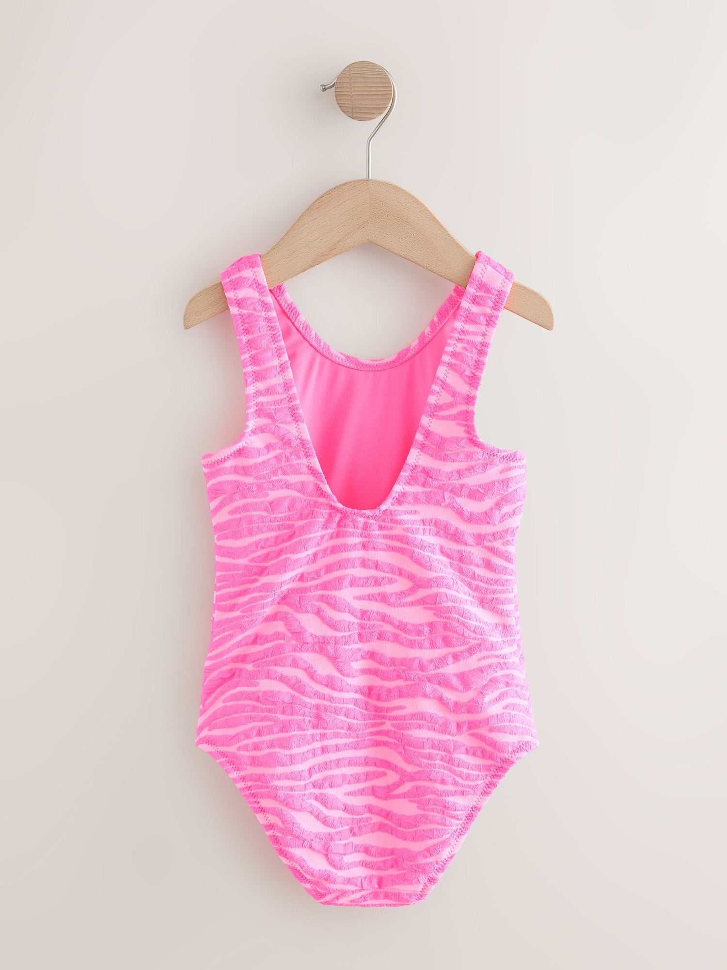Pink Zebra Crinkle Swimsuit (3-16yrs) - Size 3 Years (98cm)