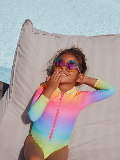 Rainbow Ombre Long Sleeve Sunsafe Swimsuit (3mths-16yrs)