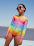 Rainbow Ombre Long Sleeve Sunsafe Swimsuit (3mths-16yrs)