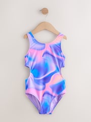 Purple Tie Dye Cutout Swimsuit (3-16yrs) - Size 3 Years (98cm)