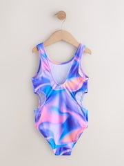 Purple Tie Dye Cutout Swimsuit (3-16yrs) - Size 3 Years (98cm)