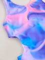 Purple Tie Dye Cutout Swimsuit (3-16yrs) - Size 3 Years (98cm)
